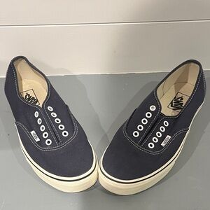 Vans Men's Black Canvas Slip-On Sneakers